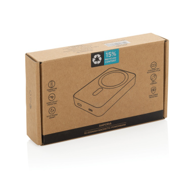 Logotrade Werbegeschenke das Foto: Amporia 10.000mAh magnetische Powerbak aus RCS rec. ABS