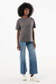 IQONIQ Nikko Heavyweight T-Shirt aus recycelter Baumwolle, Anthrazit