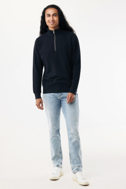 Logotrade Werbeartikel das Foto: IQONIQ Elgon Quarter-Zip-Sweater aus rec. Baumwolle