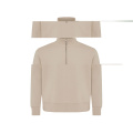 IQONIQ Elgon Quarter-Zip-Sweater aus rec. Baumwolle, Wüste