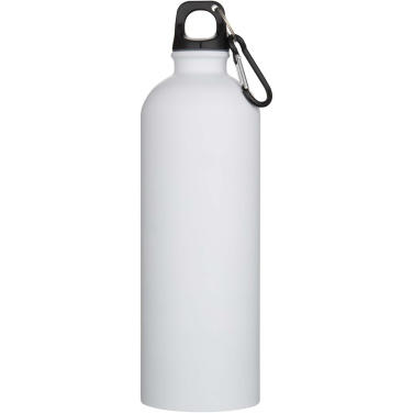 Logotrade Firmengeschenke das Foto: Oregon 750 ml matte RCS-zertifizierte, einwandige Trinkflasche aus recyceltem Edelstahl mit Karabinerhaken