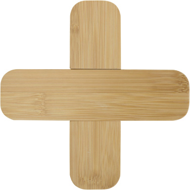 Logotrade Logogeschenke das Foto: Croc Untersetzer aus Bambus – groß