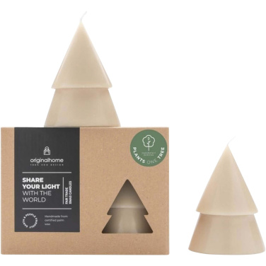 Logotrade Werbegeschenke das Foto: Originalhome Weihnachtsbaum Kerze M, 2er Set