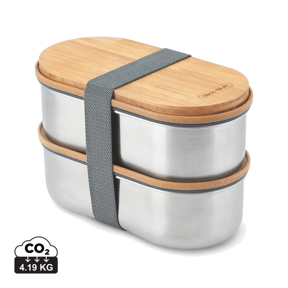 Logotrade Werbegeschenke das Foto: Black+Blum Stainless Steel Double Bento Box