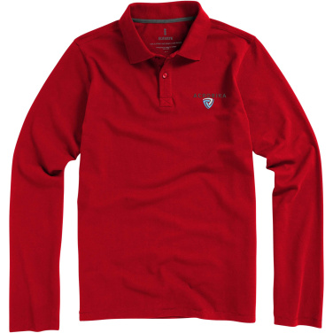 Logotrade Firmengeschenke das Foto: Oakville Langarm Poloshirt für Herren