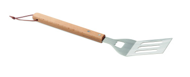 Logotrade Geschäftsgeschenke das Foto: Grill-Spachtel mit Buchenholz