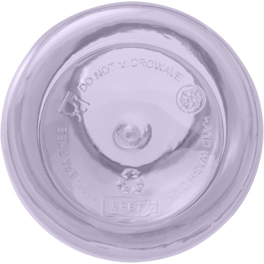 Logotrade Werbeartikel das Foto: Oregon 400 ml RCS-zertifizierte Trinkflasche aus recyceltem Kunststoff mit Karabiner 