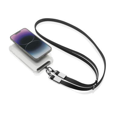 Logotrade Logogeschenke das Foto: Nivo Crossbody-Handyband aus RCS recyceltem PET