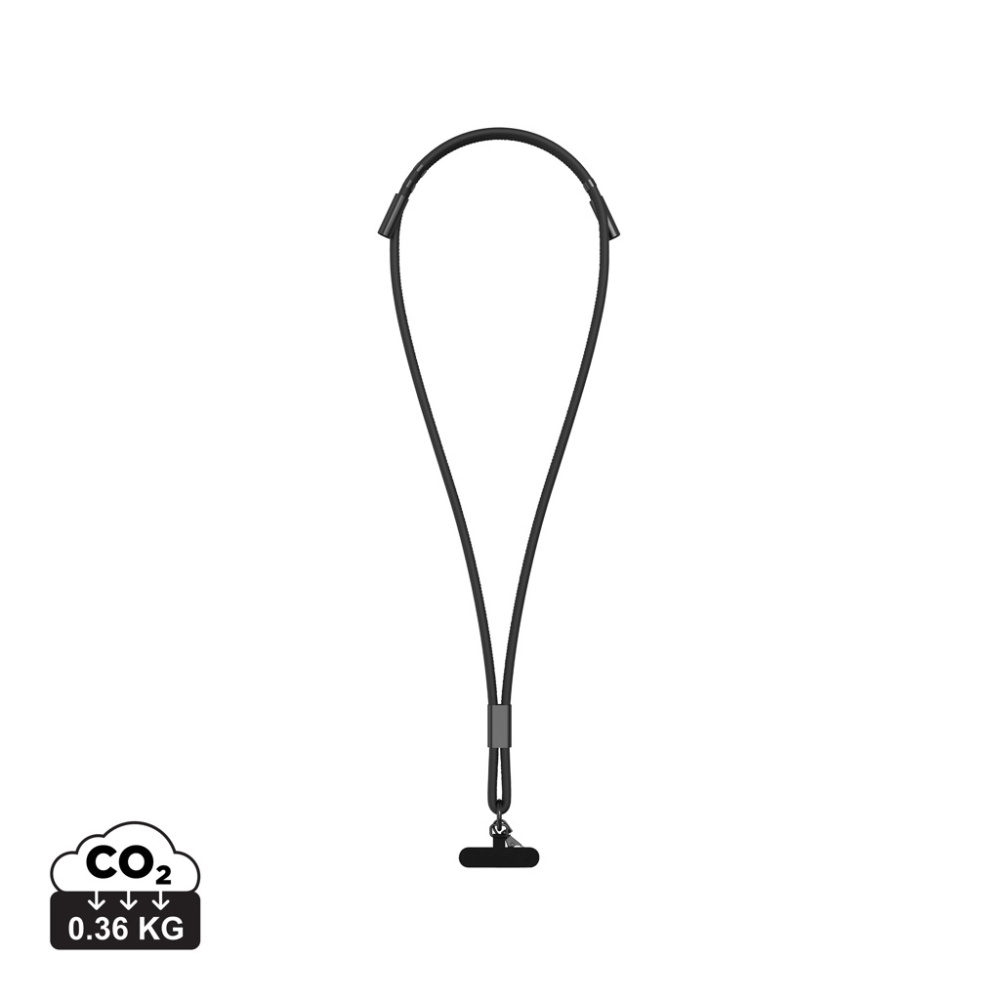 Logotrade Geschäftsgeschenke das Foto: VINGA Baltimore RCS Ladekabel/Lanyard