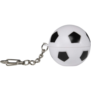 Logotrade Werbegeschenke das Foto: Rami Fußball Lippenpflege Vanille mit LSF 15 und Schlüsselanhänger