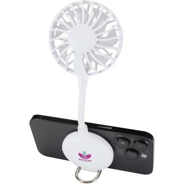 Logotrade Firmengeschenke das Foto: Ventio Magnetischer, tragbarer Ventilator aus recyceltem Kunststoff