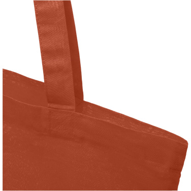 Logotrade werbemittel das Foto: Madras 140 g/m² Baumwoll Tragetasche aus GRS recycelter Baumwolle, 7L