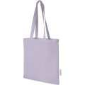 Madras 140 g/m² Baumwoll Tragetasche aus GRS recycelter Baumwolle, 7L, Lila