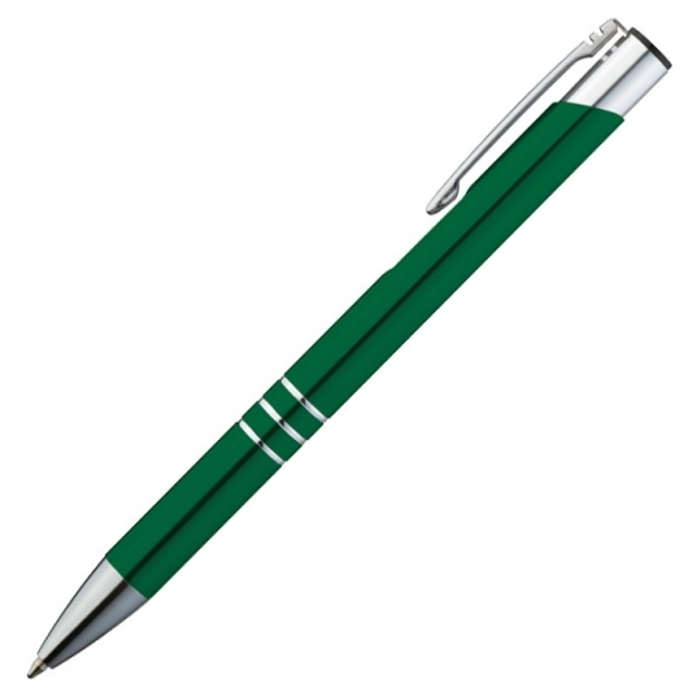 Logotrade promotional merchandise photo of: Metal ball pen 'Ascot'  color green