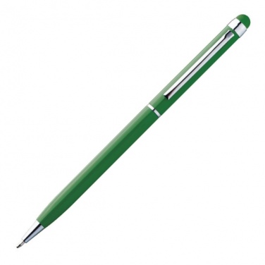 Logotrade promotional products photo of: Ball pen with touch pen 'New Orleans'  color green
