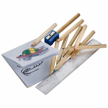 Logotrade promotional merchandise image of: Drawing set for kids 'Little Picasso',  color brown