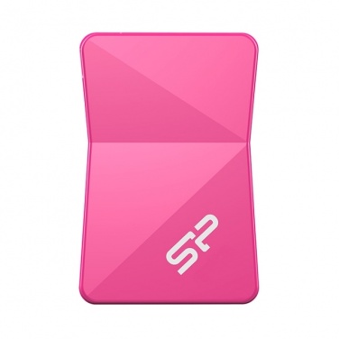 Logotrade promotional giveaway image of: Women USB stick pink Silicon Power Touch T08 16GB