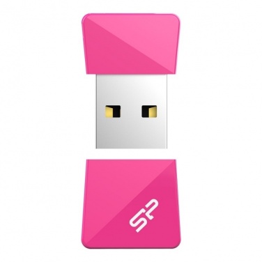 Logotrade promotional product picture of: Women USB stick pink Silicon Power Touch T08 16GB