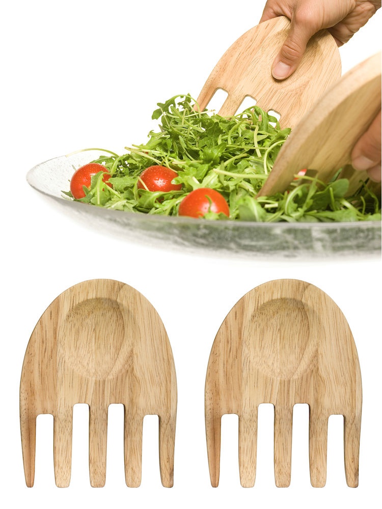 Logotrade promotional gift image of: Oak hands salat serving set