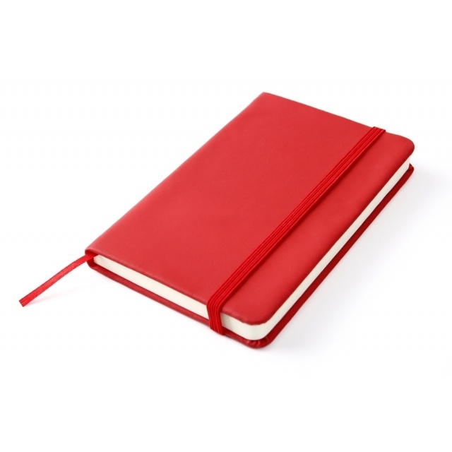 Logo trade promotional item photo of: Notebook A6 Lübeck, red