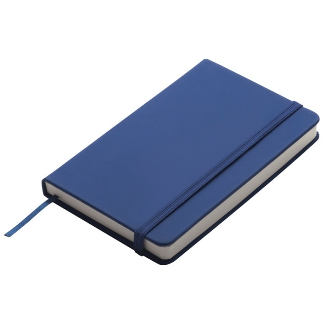 Logo trade business gifts image of: Notebook A6 Lübeck, blue