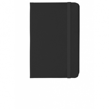Logo trade advertising products picture of: Notebook A6 Lübeck, black