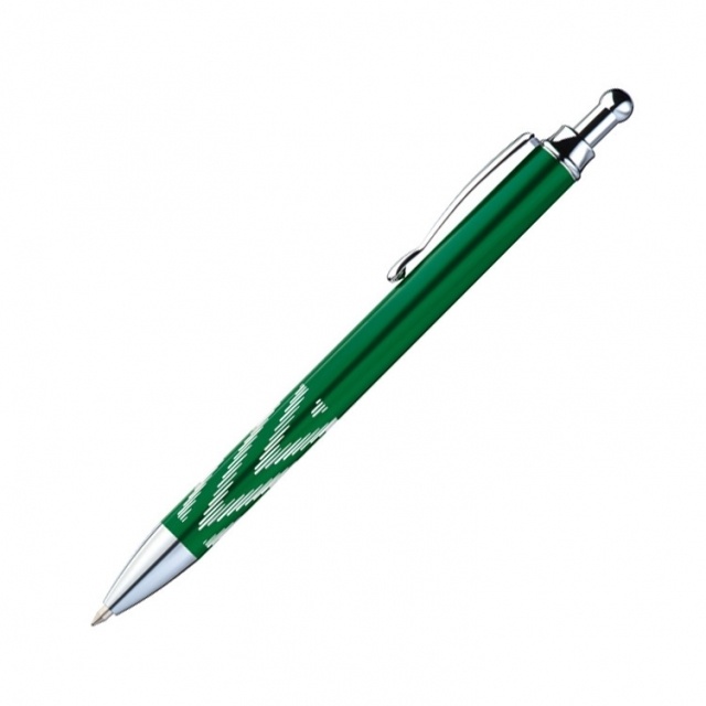 Logo trade corporate gifts picture of: Metal ball pen 'Kade'  color green