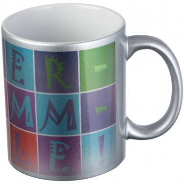 Logo trade promotional merchandise picture of: Sublimation mug Alhambra, metallic silver