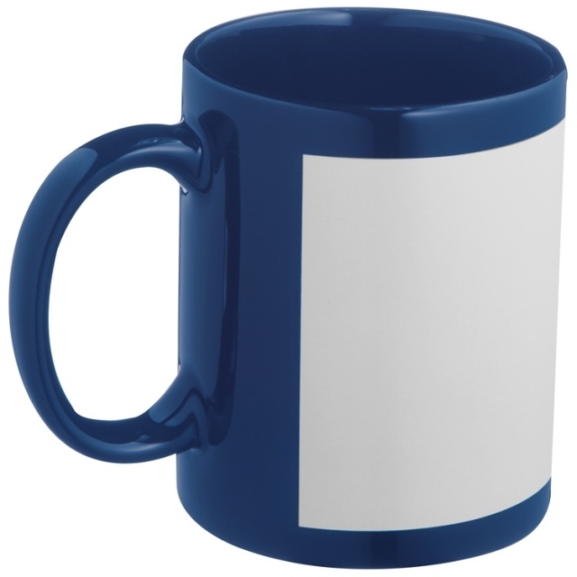 Logo trade promotional giveaways picture of: Ceramic sublimation mug Montevideo, blue