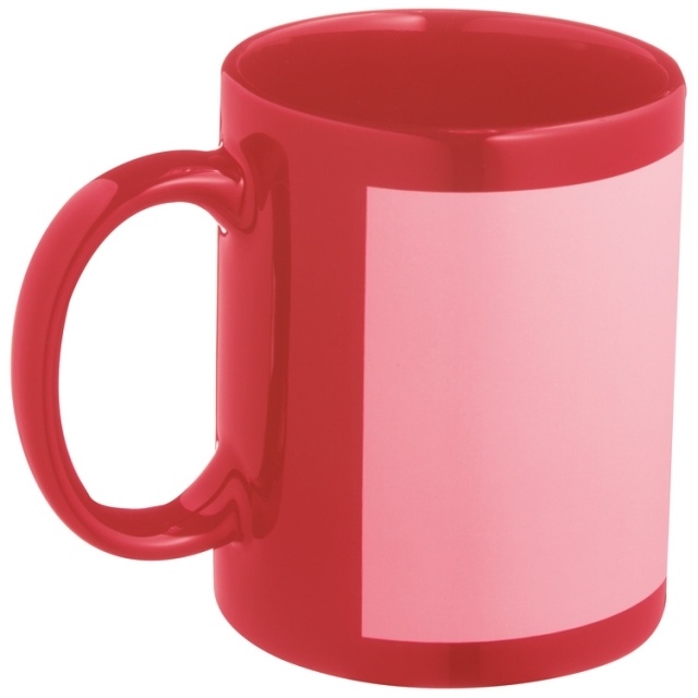 Logotrade promotional giveaway image of: Ceramic sublimation mug Montevideo, red