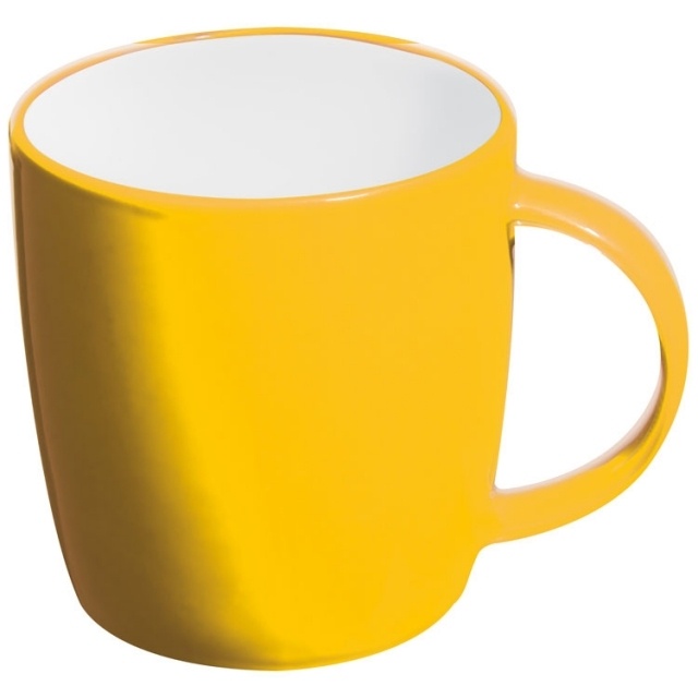 Logo trade business gift photo of: Ceramic mug Martinez, yellow