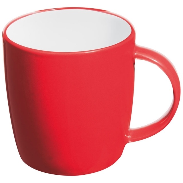 Logo trade promotional merchandise picture of: Ceramic mug Martinez, red