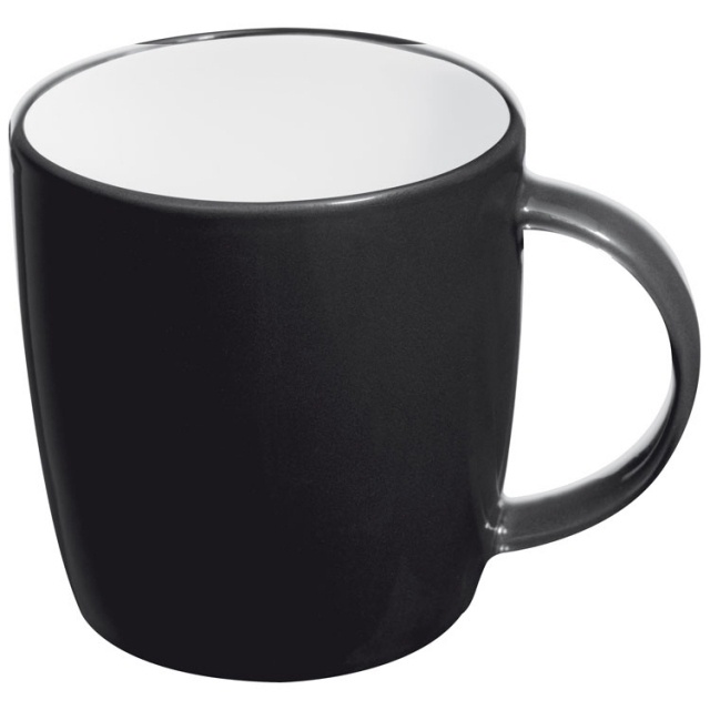 Logo trade advertising products image of: Ceramic mug Martinez, black