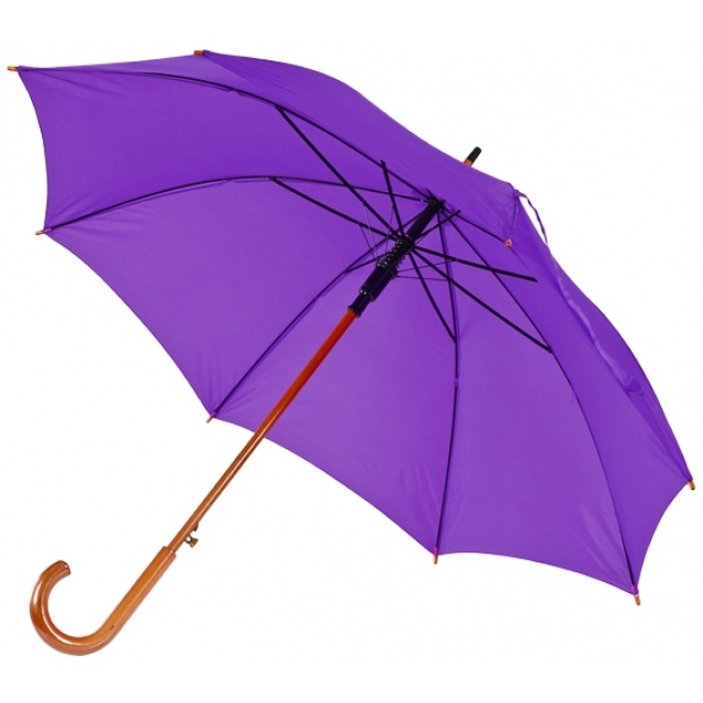Logotrade advertising products photo of: Wooden automatic umbrella NANCY  color purple