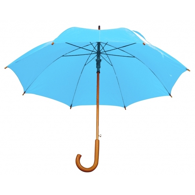 Logotrade business gifts photo of: Wooden automatic umbrella NANCY  color light blue