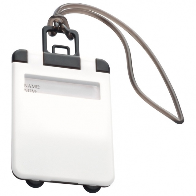 Logo trade business gift photo of: Luggage tag 'Kemer'  color white