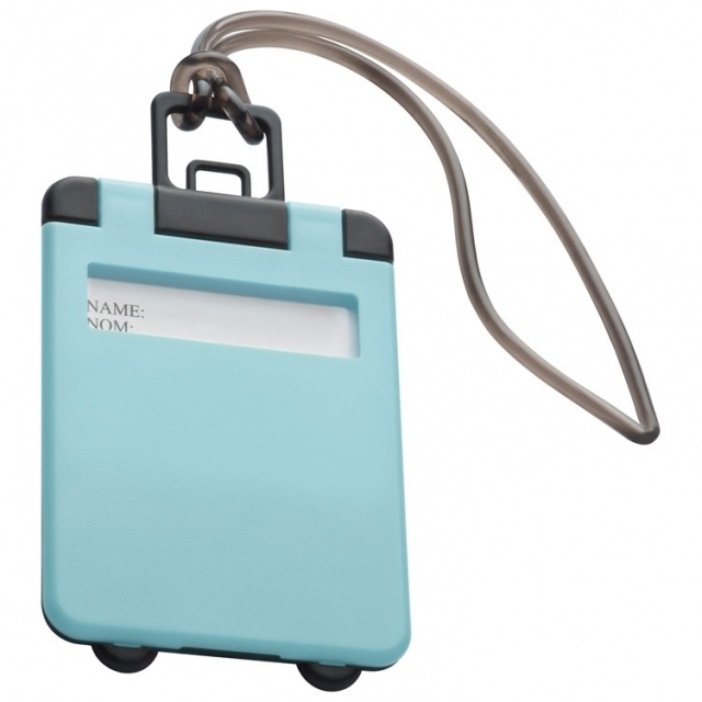 Logotrade promotional product image of: Luggage tag 'Kemer'  color light blue
