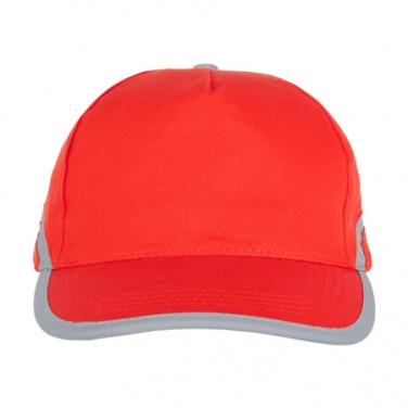 Logo trade promotional gifts image of: 5-panel reflective cap 'Dallas'  color red