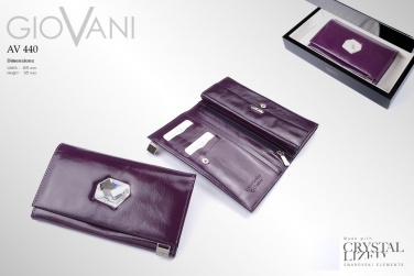 Logotrade advertising product picture of: Ladies wallet with big Swarovski crystal AV 140