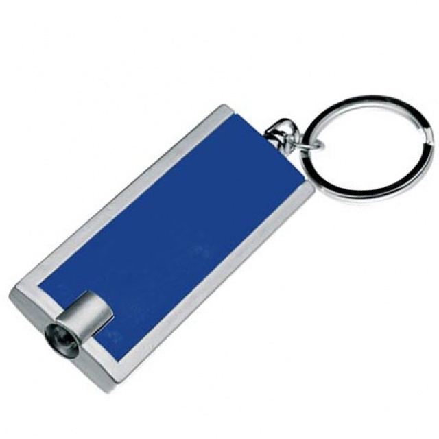 Logotrade promotional merchandise photo of: Plastic key ring 'Bath'  color blue