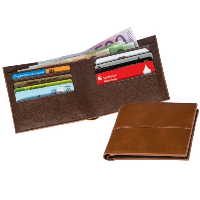 Logo trade promotional merchandise picture of: Mens wallet Glendale, brown