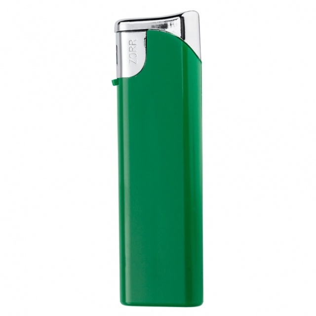 Logo trade business gifts image of: Electronic lighter 'Knoxville'  color green
