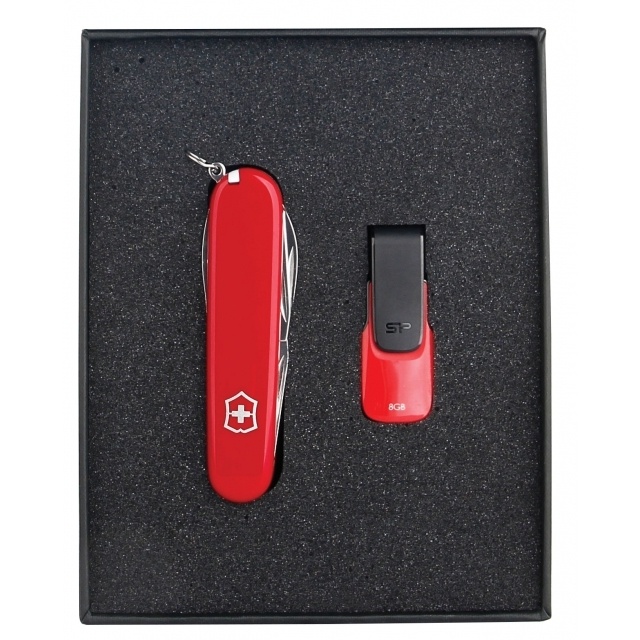 Logotrade promotional merchandise image of: Gift set   8GB color red