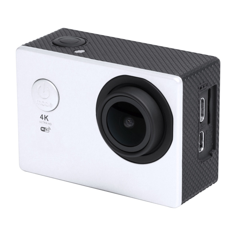 Logotrade promotional gift picture of: Action camera 4K, plastic, white