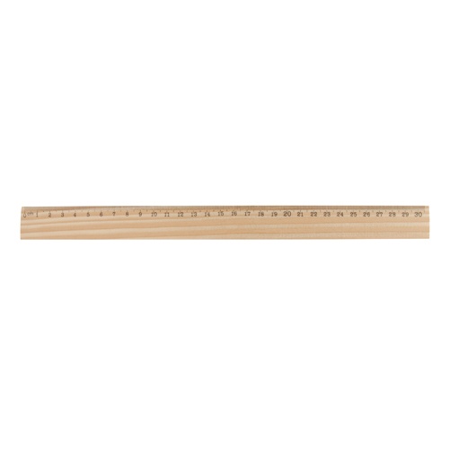 Logo trade promotional product photo of: Wooden ruler, 30 cm