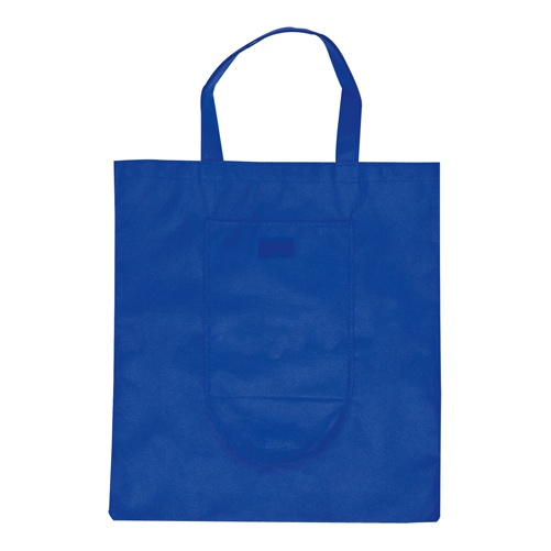 Logo trade promotional giveaways image of: Foldable shopping bag, blue