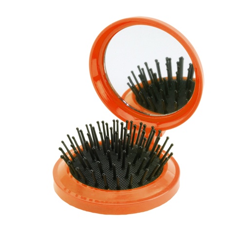 Logotrade business gifts photo of: mirror with hairbrush AP731367-03 orange