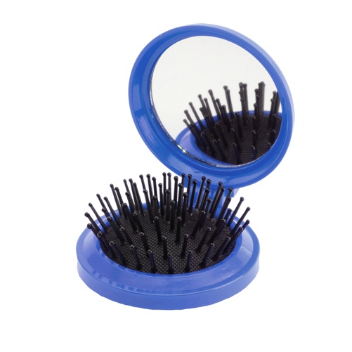 Logotrade business gift image of: mirror with hairbrush AP731367-06 blue