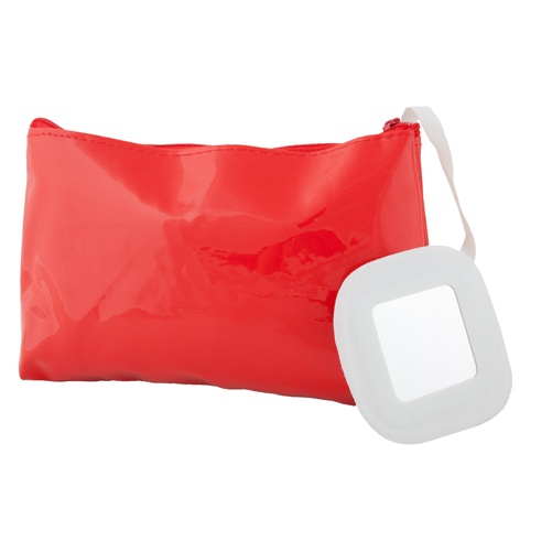 Logo trade promotional gifts image of: cosmetic bag AP791458-05 red