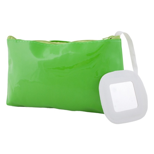Logo trade promotional giveaways picture of: cosmetic bag AP791458-07 green